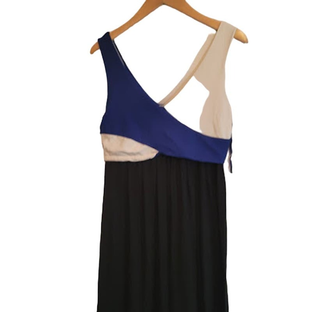 Anthropologie - Maeve- Blue, cream, and black maxi dress- size medium - Picture 4 of 8